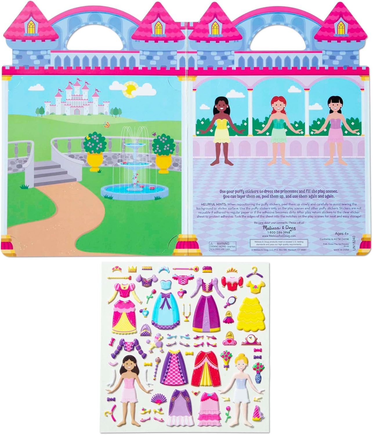 Puffy Sticker Pad Princes