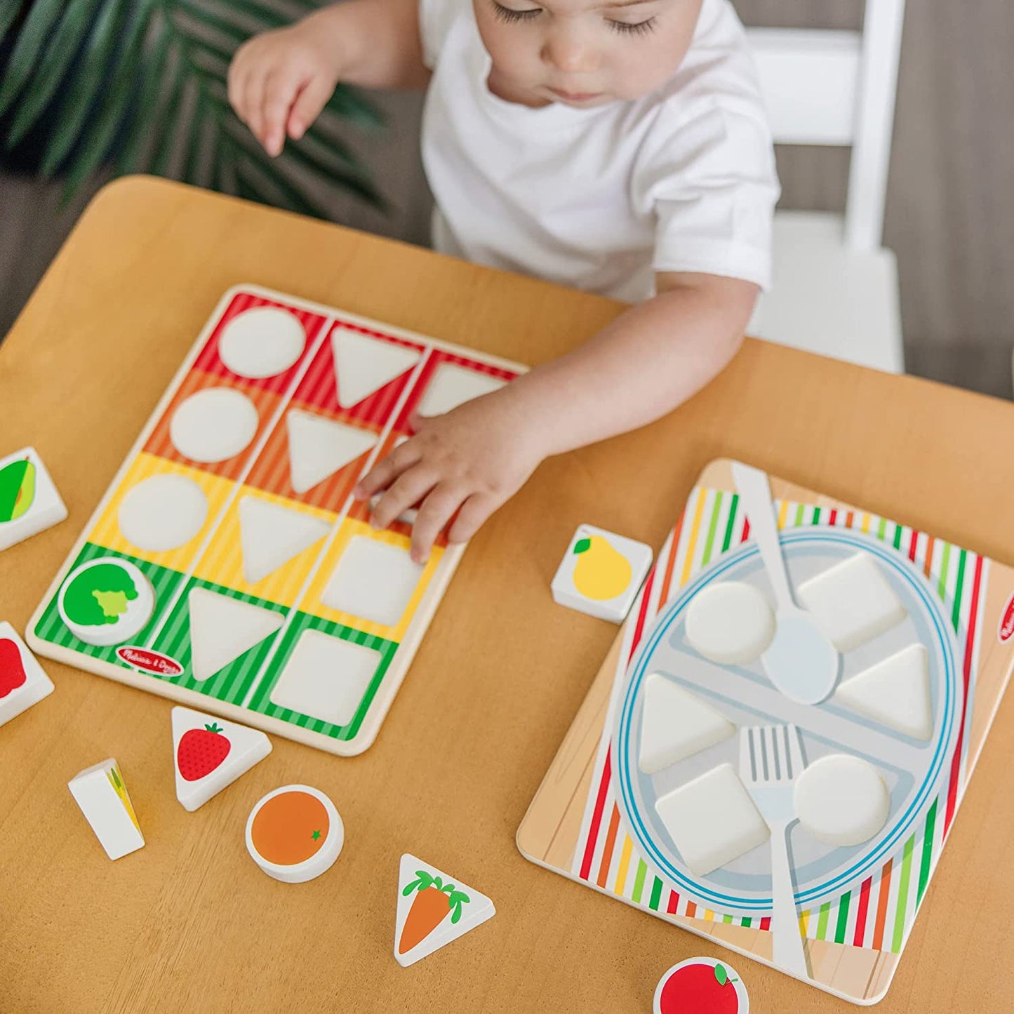 Wooden Shape Sorting Grocery Cart