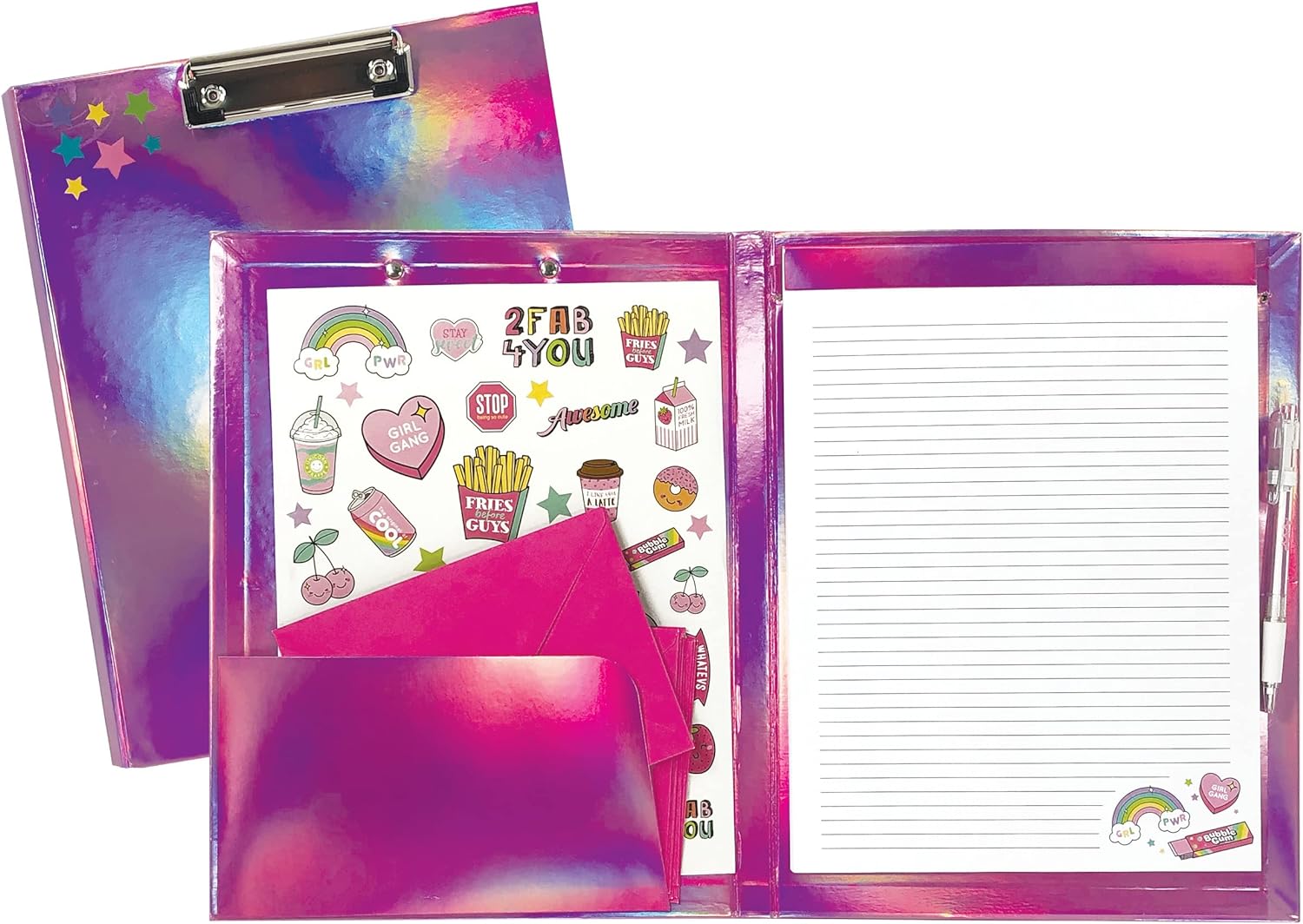 Pink Holographic Clip