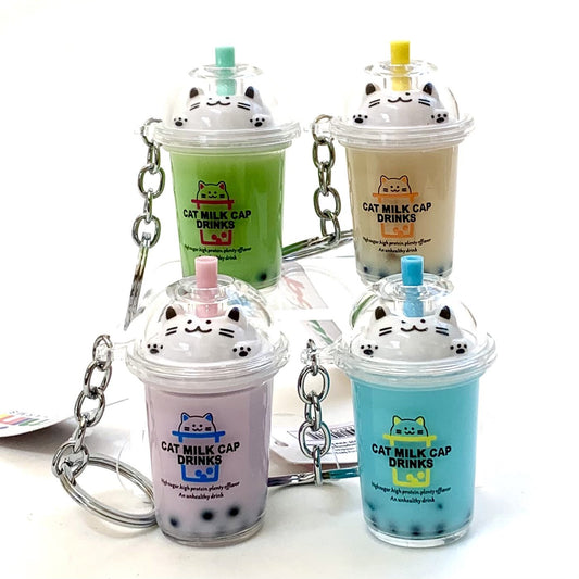 Boba Tea Cat Charm Keyrin-1