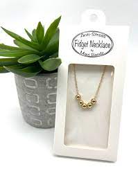 Fidget Necklace Ball Gold-1