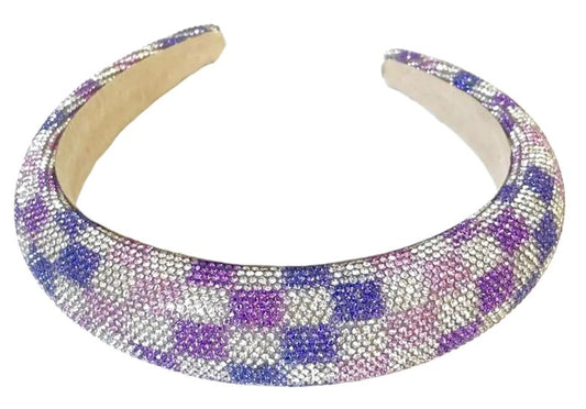 Era Check Crystal Headban