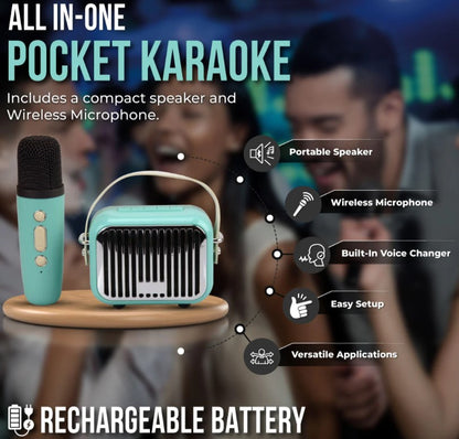 Pocket Karaoke Mic Teal