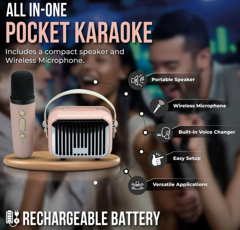 Pocket Karaoke Mic Pink