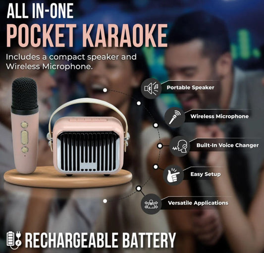 Pocket Karaoke Mic Pink