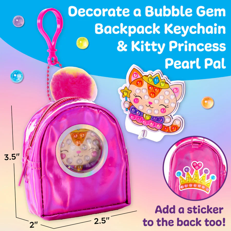 Bubble Gems™ Backpack Keychain Kitty Princess