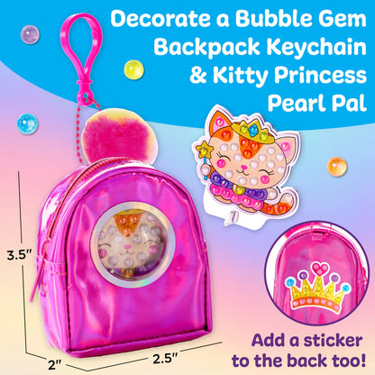 Bubble Gems™ Backpack Keychain Kitty Princess