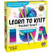 Learn to Knit Pockt Scarf
