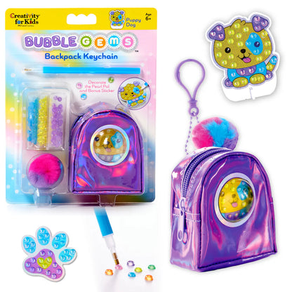 Bubble Gems™ Backpack Keychain Puppy Dog