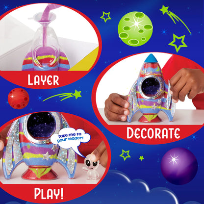 Rocket Ship Glow in the Dark Sand Art